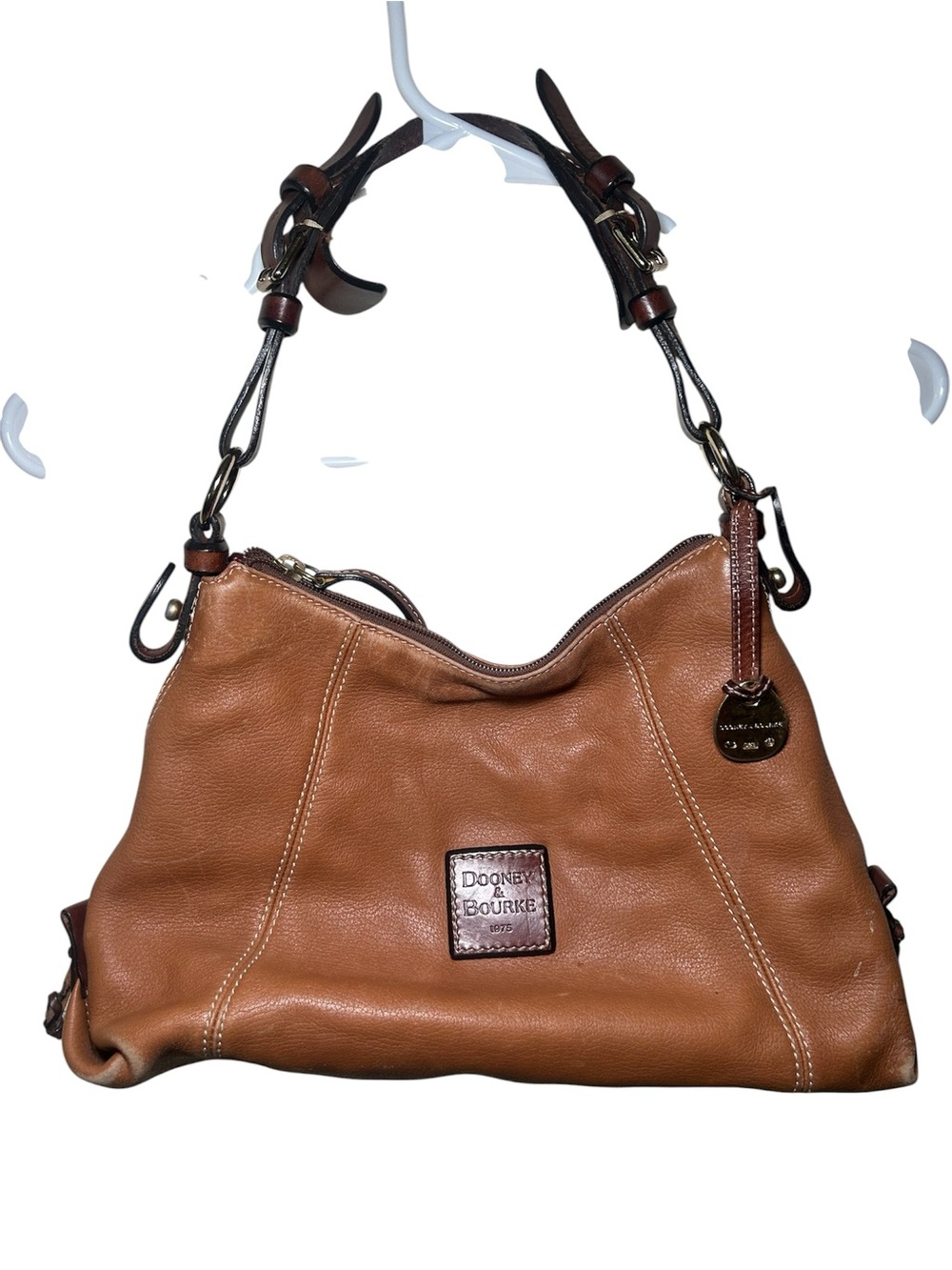 Dooney & Bourke Brown Leather Shoulder Bag VTG Casual Purse Leather